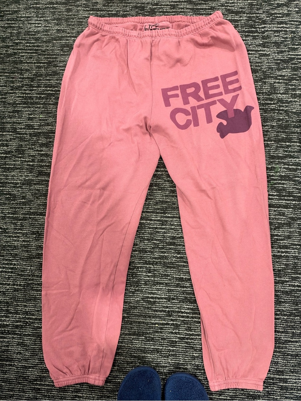 freecity Pink Sweatpants with Dark Pink Logo